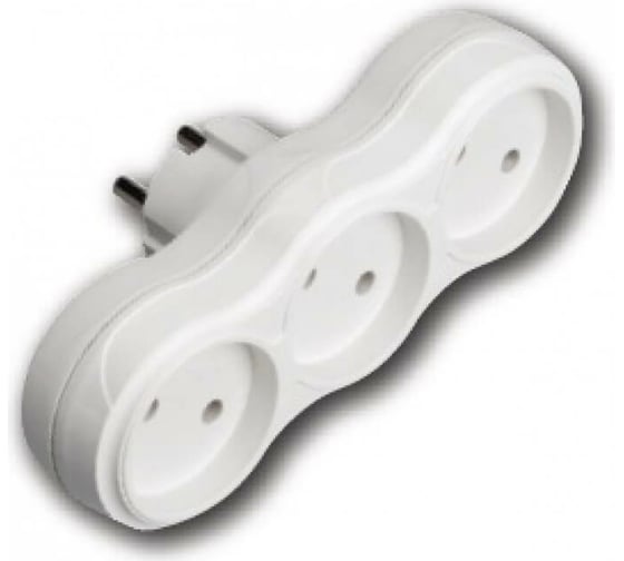 Тройная розетка HOROZ ELECTRIC 300-000-802 без заземления HRZ00001365