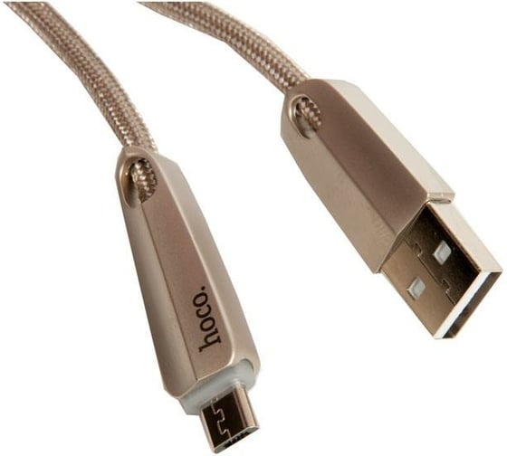 Кабель Hoco USB U35 Space shuttle для Micro USB, 2.4A, длина 2.0м, золотой 648535