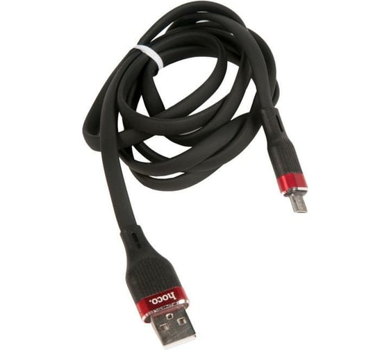 Кабель Hoco USB U72 Forest Silicone для Micro USB, 2.4А, длина 1.2м, черный 757093 1