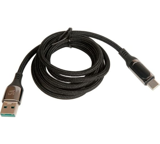 Кабель Hoco USB S51 5A Extreme для Type-C, 5.0А, длина 1.2м, черный 820714 1