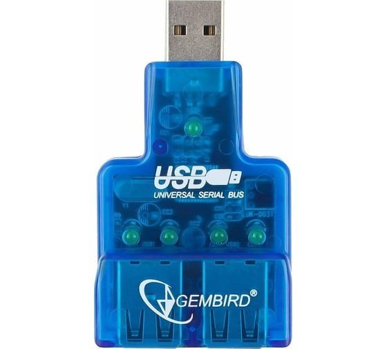 Концентратор Gembird USB 2.0, 4 порта, мини, для ноутбука, блистер UHB-CN224