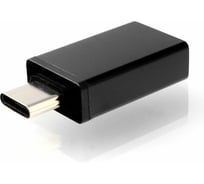 Переходник/адаптер Cablexpert USB3.0 Type-C(M)/AF, с поддержкой OTG, Pro, черный, блистер A-USB3-CMAF-01