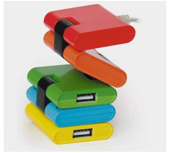 Концентратор Konoos USB 2.0 Конструктор 4 порта USB блистер UK-06 1