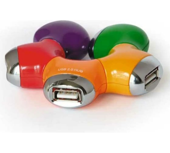 Концентратор Konoos USB 2.0 Цветок 4 порта USB блистер UK-07