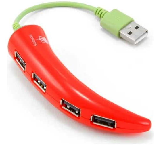 Концентратор Konoos USB 2.0 4 порта USB Перец блистер UK-43 1