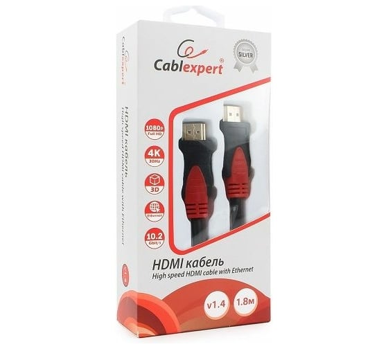Кабель Cablexpert HDMI длина 1.8 м v1.4 M/M CC-S-HDMI03-1.8M