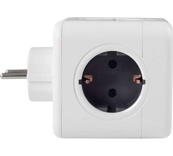 Разветвитель ROCKETSOCKET Cube Original 5 Euro 16A  цвет серый GN1203