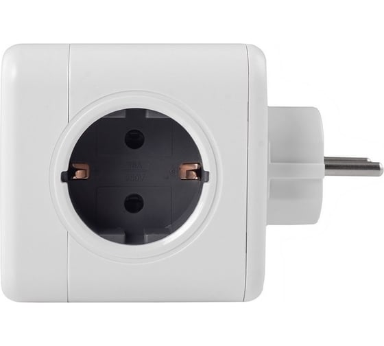 Разветвитель ROCKETSOCKET Cube Original 5 Euro 16A  цвет серый GN1203