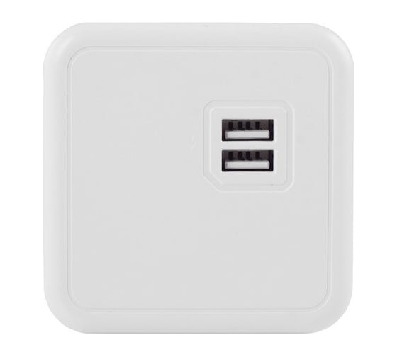 Разветвитель ROCKETSOCKET Cube Original 4 Euro 16A, 2 USB A с блоком 5В/2.1А  цвет серый GN1204
