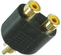 Переход RCA штекер - 2 x RCA гнездо Pro Legend пластик Gold, Gold, PL2280 24605979