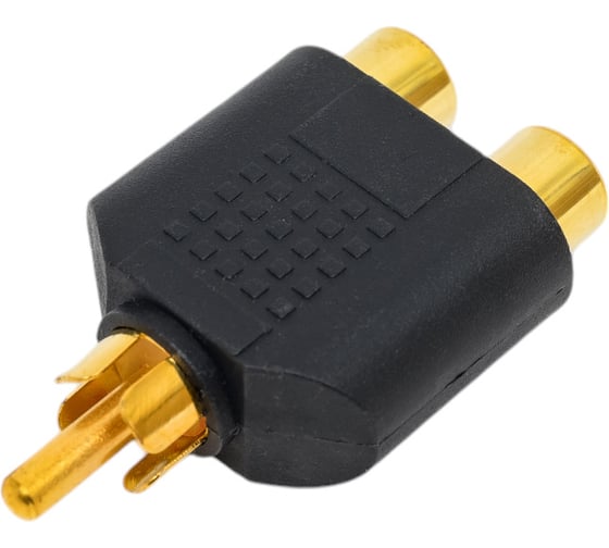 Переход RCA штекер - 2 x RCA гнездо Pro Legend пластик Gold, Gold, PL2280