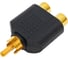 Переход RCA штекер - 2 x RCA гнездо Pro Legend пластик Gold, Gold, PL2280 2
