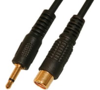 Переход 3.5мм штекер моно - RCA гнездо Pro Legend пластик с кабелем 0,3м, Gold, PL2265