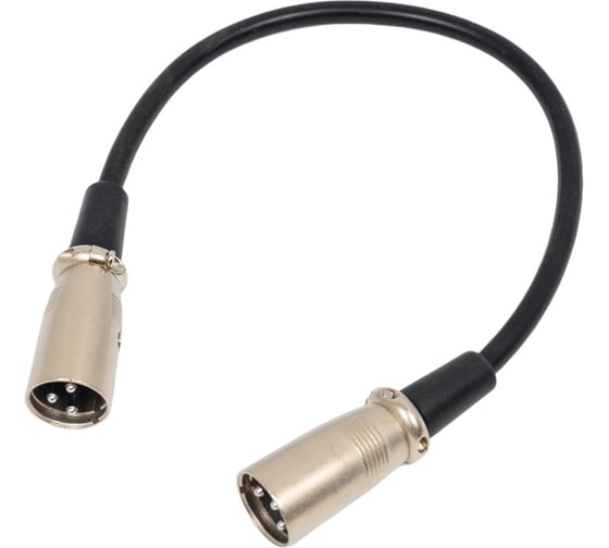 Переход XLR штекер - XLR штекер Pro Legend позолоченные контакты с кабелем 0.3м, PL2295