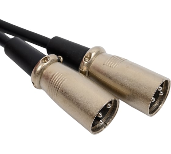 Переход XLR штекер - XLR штекер Pro Legend позолоченные контакты с кабелем 0.3м, PL2295