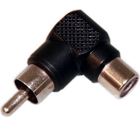 Переход RCA штекер - RCA гнездо угловой Pro Legend пластик, PL2284