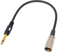 Переход XLR штекер - 6.35мм штекер моно Pro Legend позолоченные контакты с кабелем 0.3м, PL2290