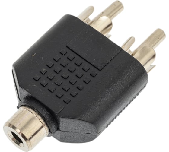 Переход RCA гнездо - 2 x RCA штекер Pro Legend пластик, PL2281