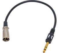 Переход XLR штекер - 6.35мм штекер стерео Pro Legend позолоченные контакты с кабелем 0.3м, PL2291