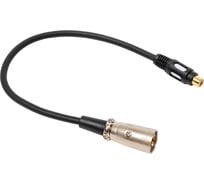 Переход XLR штекер - RCA гнездо Pro Legend позолоченные контакты с кабелем 0.3м, PL2288