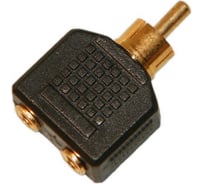 Переход RCA штекер - 2x3.5мм гнездо стерео Pro Legend пластик Gold, Gold, PL2271