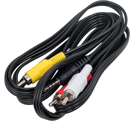 Аудио кабель ExeGate EX-CCA-4P2R-2.0 3.5mm Jack M 3xRCA M, 2м 284945