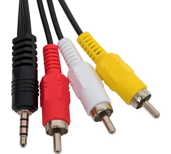 Аудио кабель ExeGate EX-CCA-4P2R-2.0 3.5mm Jack M 3xRCA M, 2м 284945