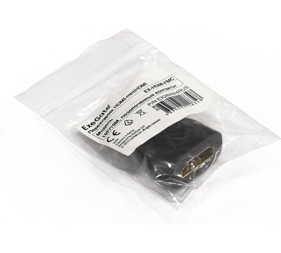 Переходник ExeGate HDMI-miniHDMI EX-HDMI-FMC 19F 19M, позолоченные контакты 284924