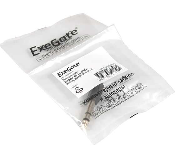 Аудио переходник ExeGate EX-AA-3F6M 6.35mm Jack M 3.5mm Jack F 284949