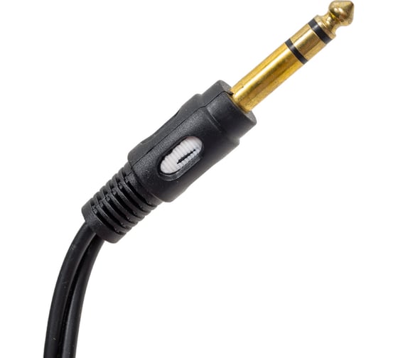 Шнур Pro Legend 6.35мм штекер стерео - 2 x RCA штекер OD4.0x8.0мм 5.0м, Gold PL1089