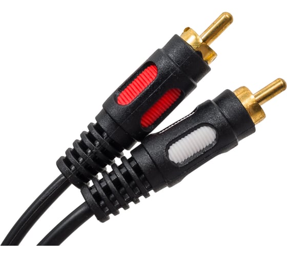 Шнур Pro Legend 6.35мм штекер стерео - 2 x RCA штекер OD4.0x8.0мм 5.0м, Gold PL1089