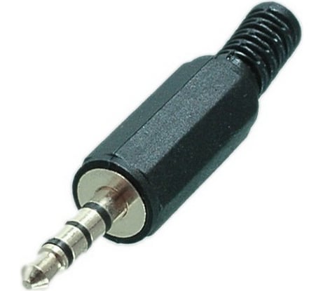Разъем аудио-видео Pro Legend 3.5мм штекер 4 контакта пластик на кабель PL2107