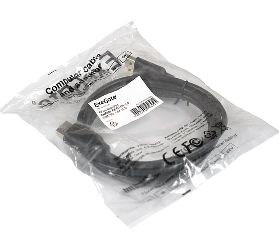Кабель ExeGate DisplayPort EX-CC-DP-1.0 20M 20M, 1м, v1.2 284911