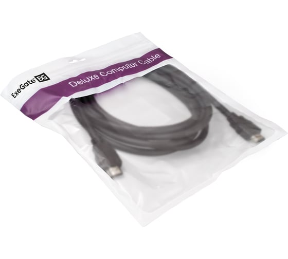Кабель ExeGate HDMI EX-CC-HDMI2-3.0 19M 19M, v2.0, 3м, 4K UHD, Ethernet, позолоченные контакты 287731
