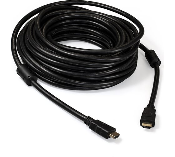 Кабель ExeGate HDMI EX-CC-HDMI2-15.0F 19M 19M, v2.0, 15м, 4K UHD, Ethernet, ферритовые кольца, позолоченные контакты 287727