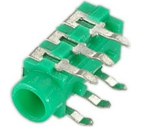 Разъем аудио Pro Legend 3.5мм гнездо стерео пластик на плату зеленый PL2120