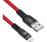 Кабель DIGMA LIGHT-1.2M-FLAT-BLK USB (m)-Lightning (m) 1.2м черный/красный плоский 1шт в упак. 1080338 1