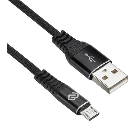 Кабель DIGMA MICROUSB-2M-BRAIDED-BLK USB (m)-micro USB (m) 2м черный 1шт в упак. 1084577 1