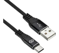 Кабель DIGMA TYPE-C-1.2M-BRAIDED-BLK USB (m)-USB Type-C (m), 1.2 метра, черный, 1 штука в упаковке 1080448
