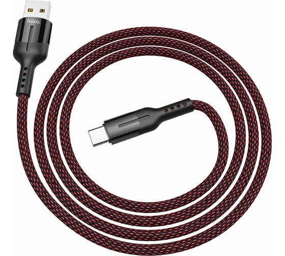 Кабель USB 2.0 Hoco U68, AM/Type-C, 5А, 1.2м, черный, коробка, 6931474710604