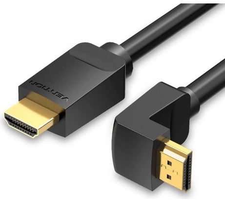 Кабель VENTION HDMI High speed v2.0 with Ethernet 19M/19M угол 270 - 2м AAQBH