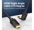 Кабель VENTIONHDMI High speed v2.0 with Ethernet 19M/19M угол 270 - 3м AAQBH AAQBI 2