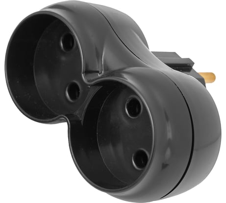 2-местный разветвитель Bylectrica, прямой, РВ16-374 черный