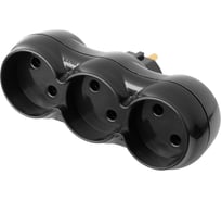 3-местный разветвитель Bylectrica, прямой, РВ16-376 черный