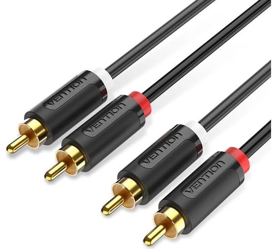 Кабель VENTION аудио 2RCA M/2RCA M - 3м Чёрный BCMBI 1