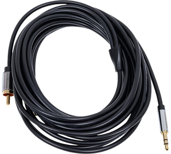 Кабель VENTION аудио Jack 3,5 mm M/2RCA M - 5 м Чёрный P550AC500-S
