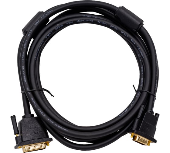 Кабель VENTION DVI-I Dual link 24+5M/VGA 15M с ферритовым фильтром - 3м. EACBI