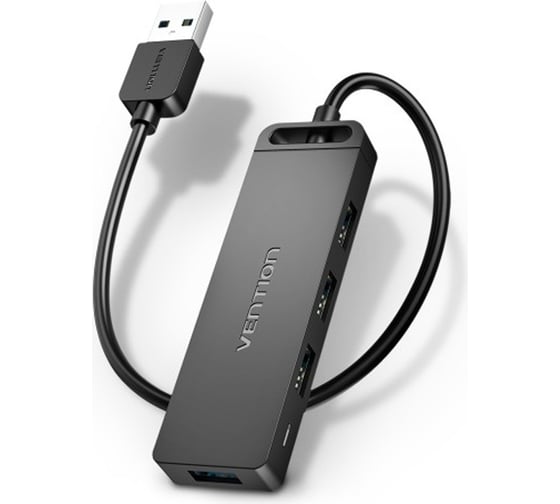 Концентратор VENTION OTG USB 3.0 на 4 порта, черный, 0.15м. CHLBB