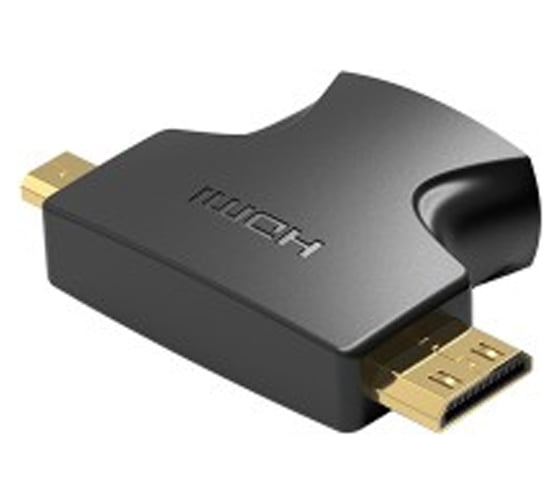 Адаптер-переходник VENTION HDMI 19F/Mini HDMI+Micro HDMI AGFB0