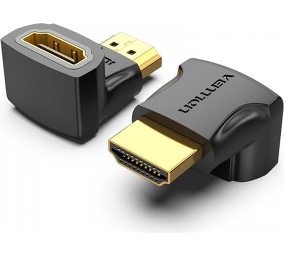 Адаптер-переходник VENTION HDMI v2.0 19M/19F угол 90 AIOB0